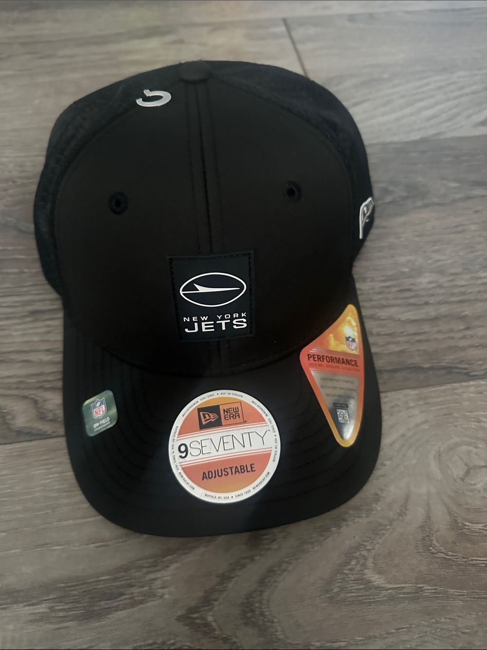 New Era Black New York Jets 9SEVENTY Adjustable Hat